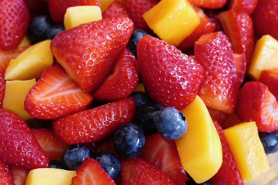 Close-up of mixed fruit salad