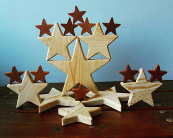 Wooden Stacking Stars